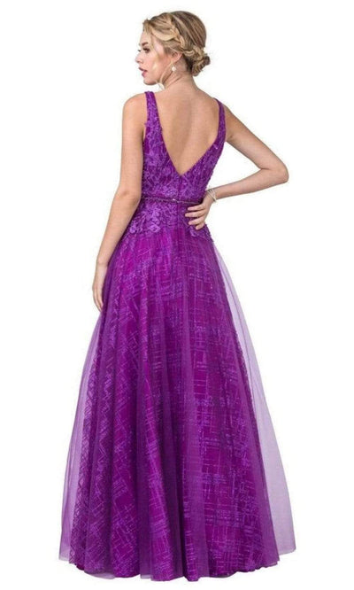 Trevi Collection - L2419 V Back Sleeveless Evening Dress Prom Dresses