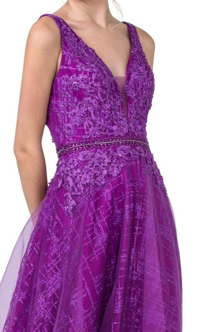 Trevi Collection - L2419 V Back Sleeveless Evening Dress Prom Dresses