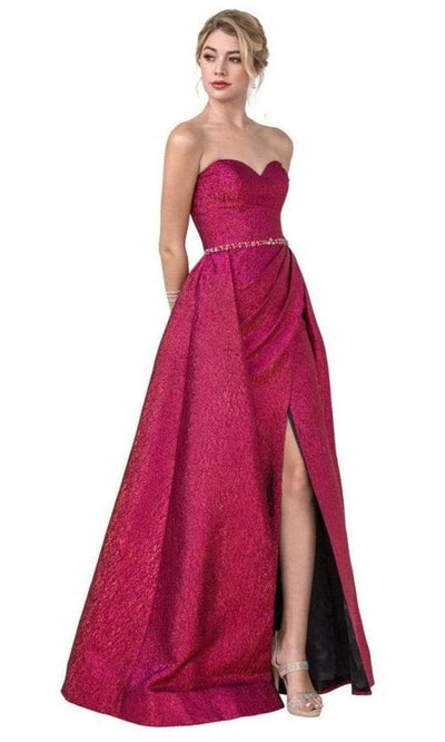 Trevi Collection - L2427 A-Line Overskirt Sweetheart Evening Dress Prom Dresses XXS / Magenta