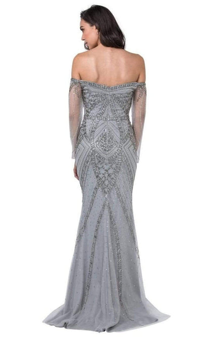 Trevi Collection - L2428 Long Off Shoulder Sweetheart Bedazzled Gown Prom Dresses