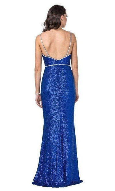 Trevi Collection - L2445 Sequined Allover Long Glam Dress Evening Dresses