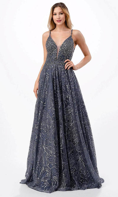 Trevi Collection L2672 - A-Line Prom Dress XS / Charcoal