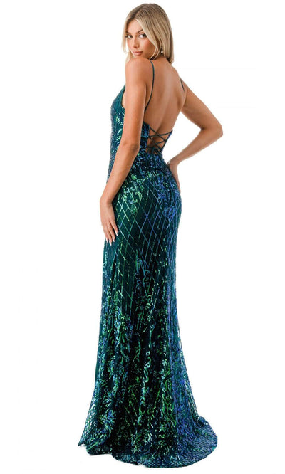 Trevi Collection L2692 - Sequin Lattice Prom Gown