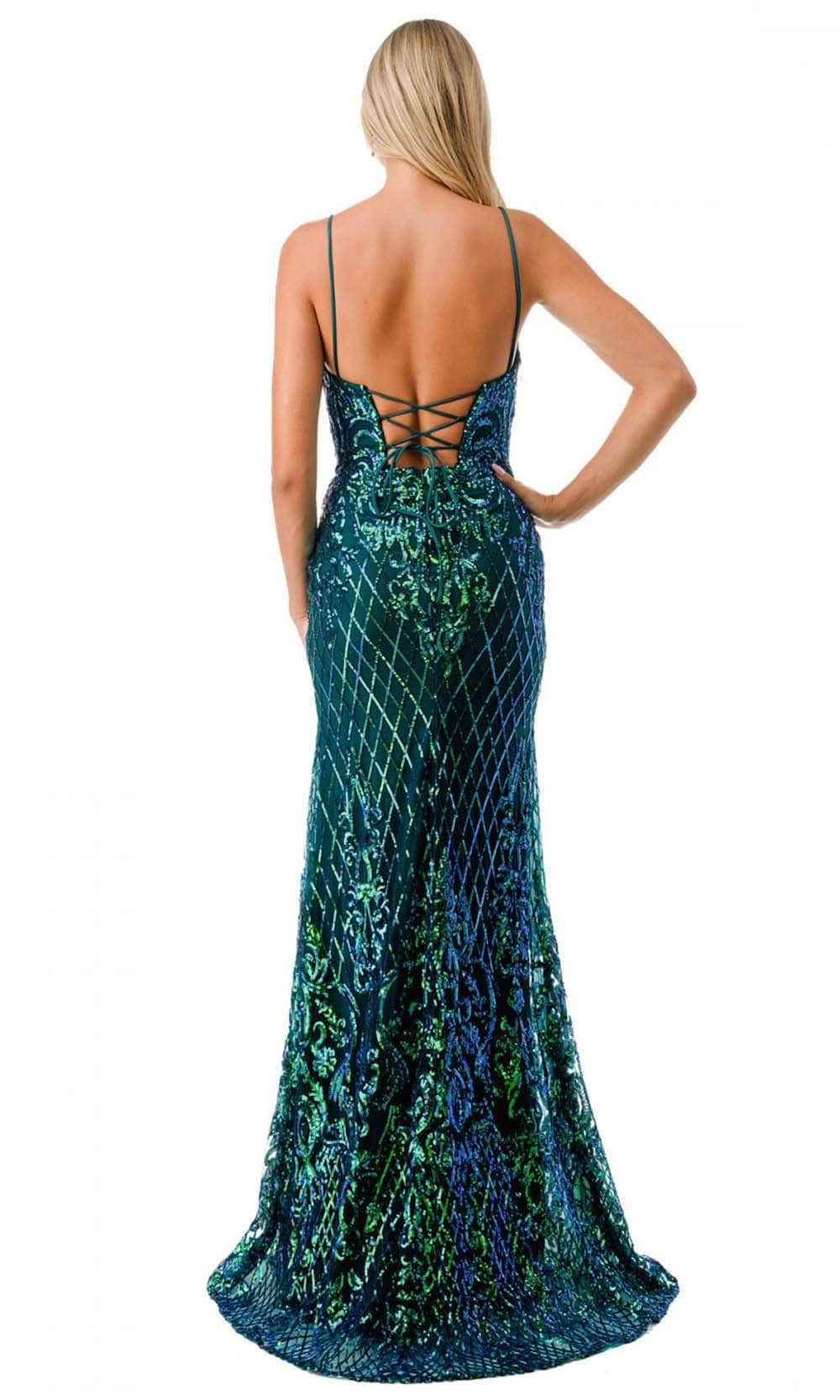 Trevi Collection L2692 - Sleeveless Sequin Lattice Prom Gown Special Occasion Dress