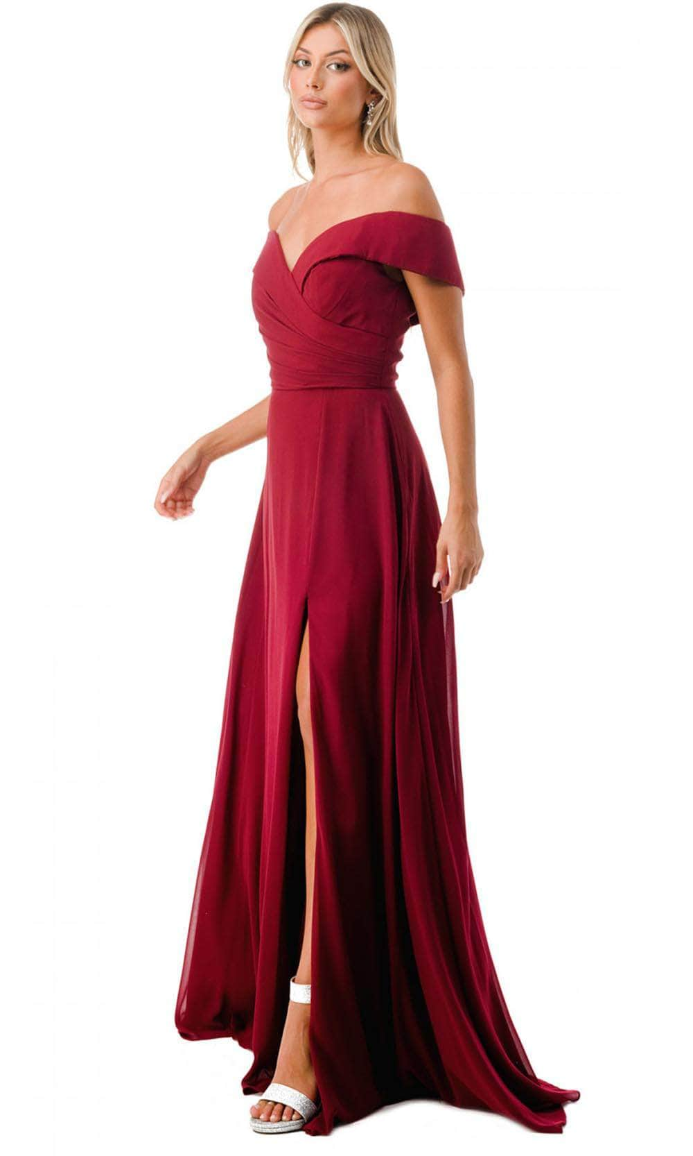 Trevi Collection L2767Y - Off Shoulder Evening Gown