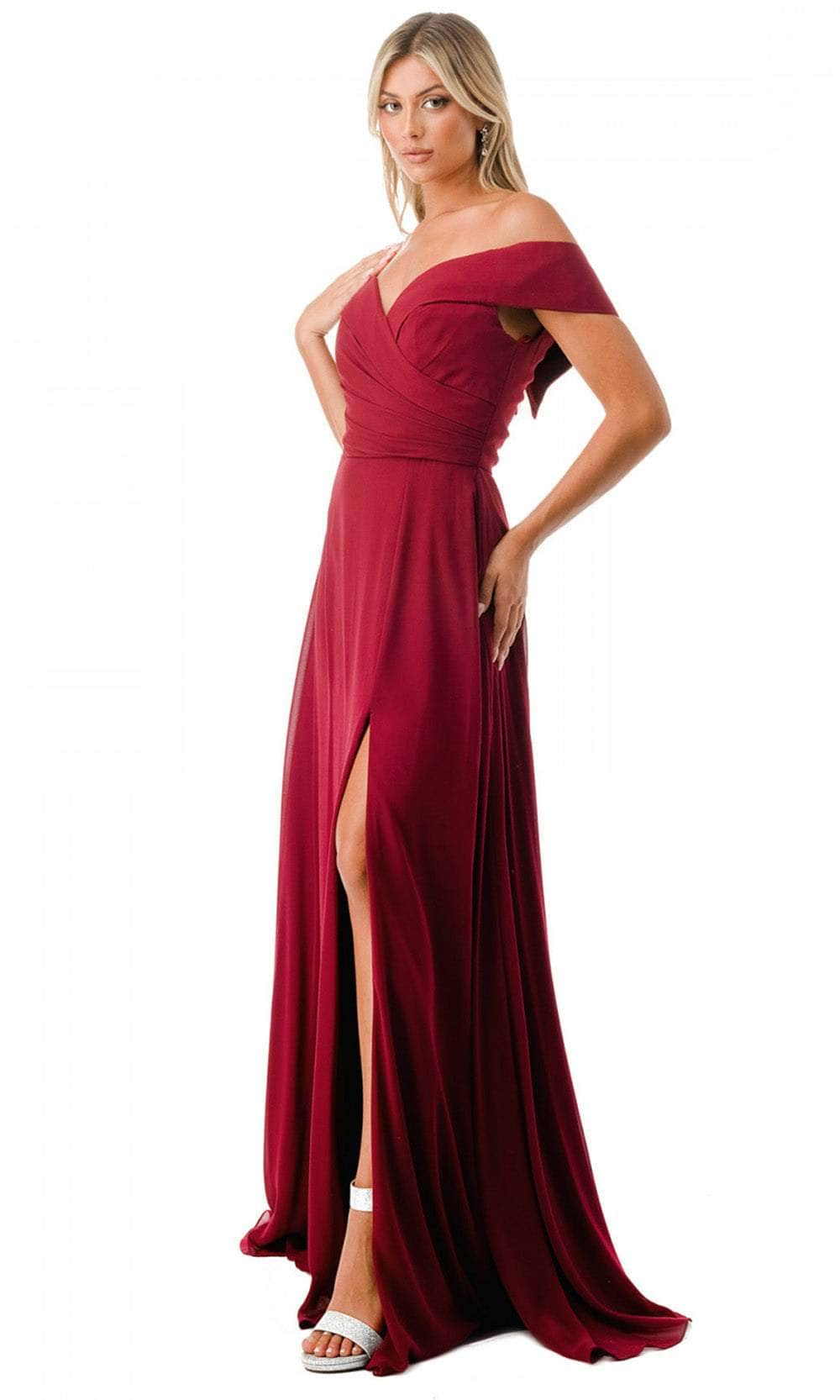 Trevi Collection L2767Y - Off Shoulder Evening Gown