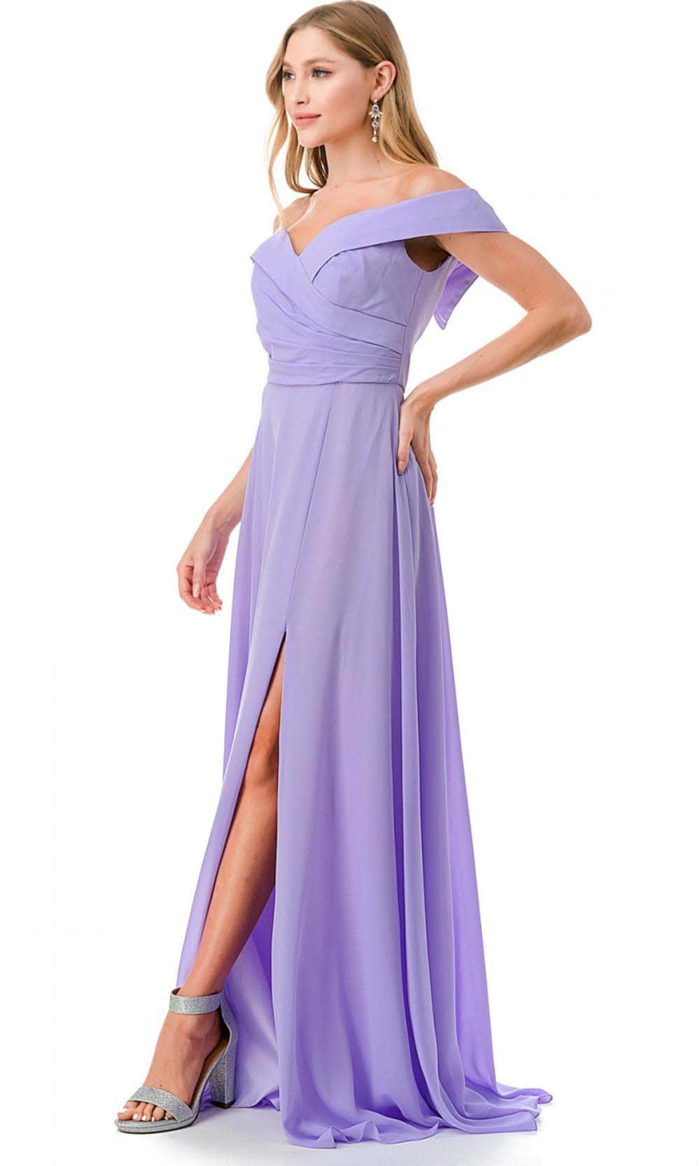 Trevi Collection L2767Y - Off Shoulder Evening Gown