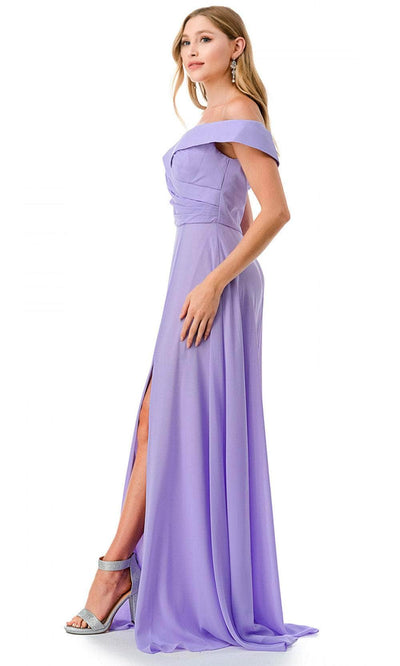 Trevi Collection L2767Y - Off Shoulder Evening Gown