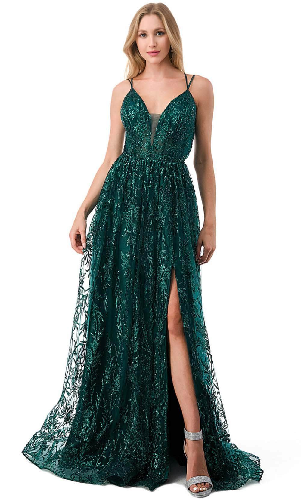 Trevi Collection L2769T - Evening Prom Dress with Slit