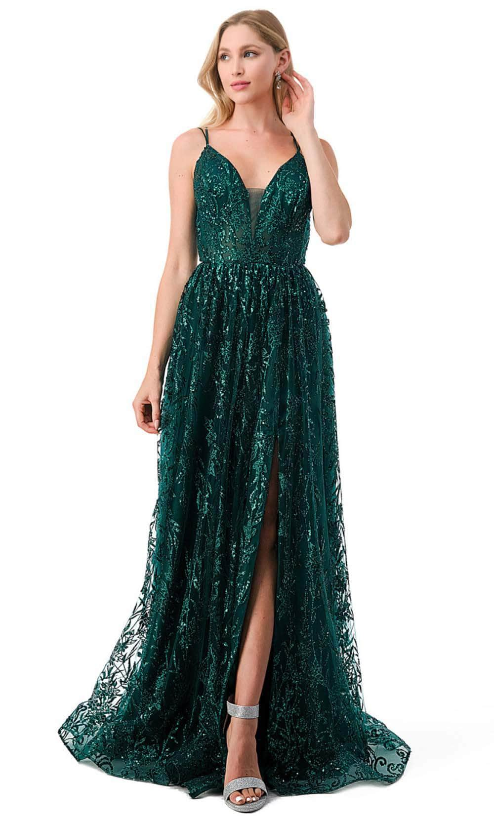 Trevi Collection L2769T - Evening Prom Dress with Slit