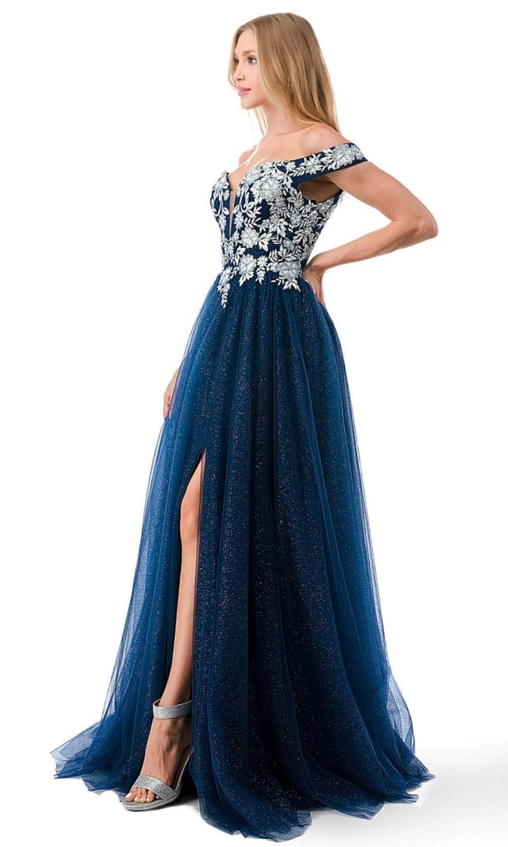 Trevi Collection L2770T - Sequins Tulle Prom Dress