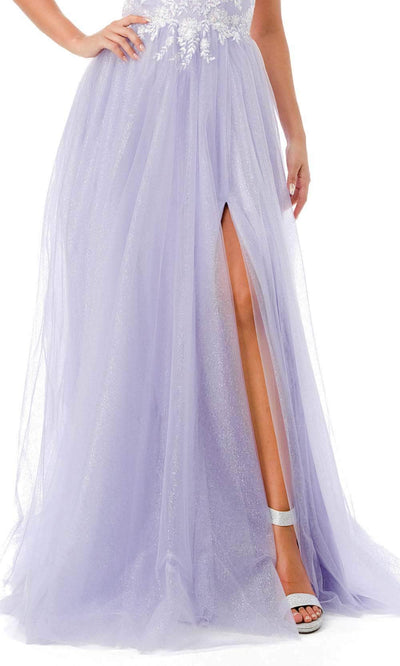 Trevi Collection L2770T - Sequins Tulle Prom Dress