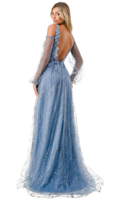 Trevi Collection L2772T - Cold Shoulder Evening Gown