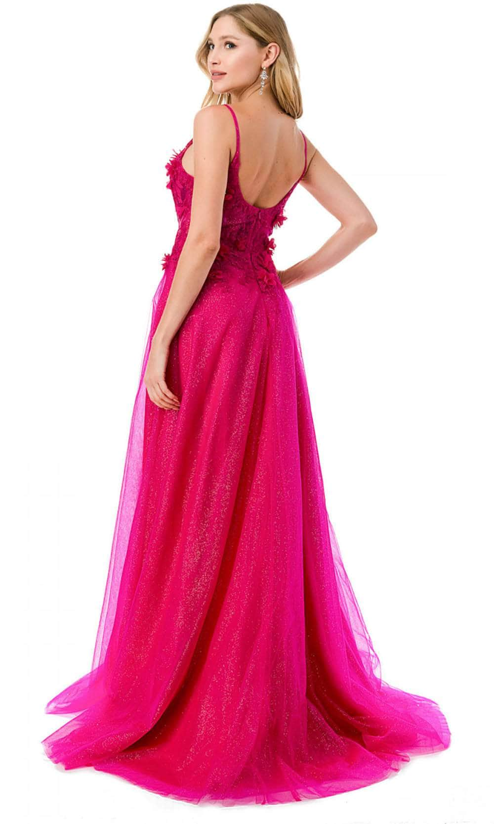 Trevi Collection L2782A - Plunging V-Neck Evening Gown