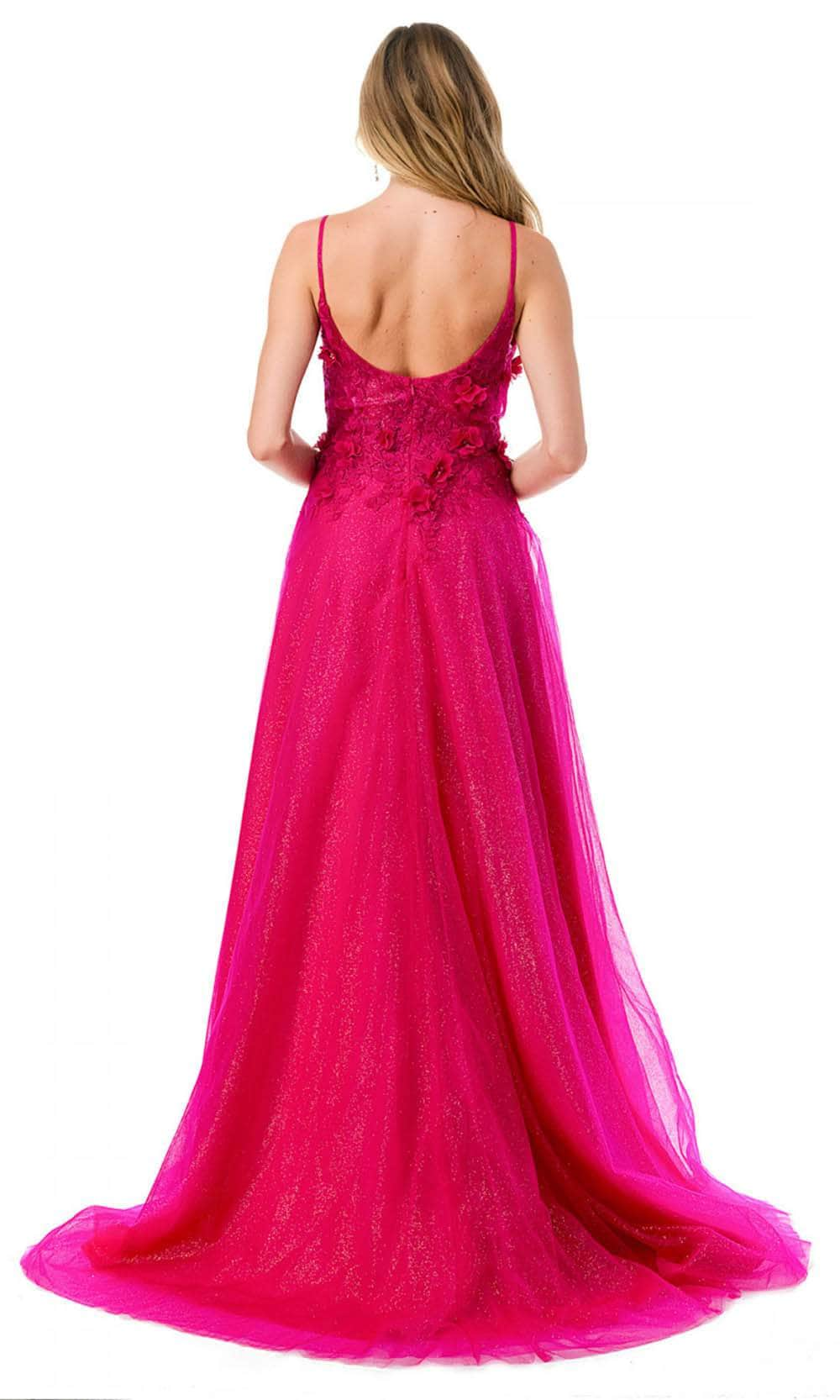 Trevi Collection L2782A - Plunging V-Neck Evening Gown