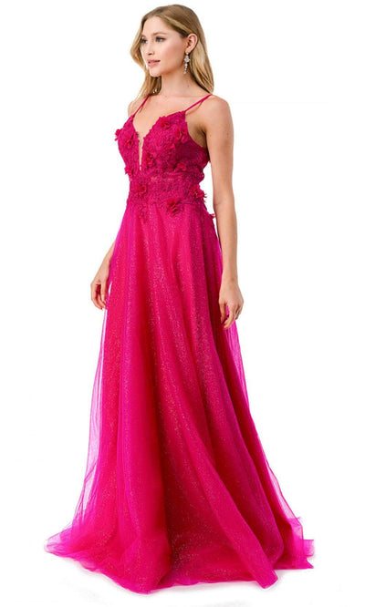 Trevi Collection L2782A - Plunging V-Neck Evening Gown