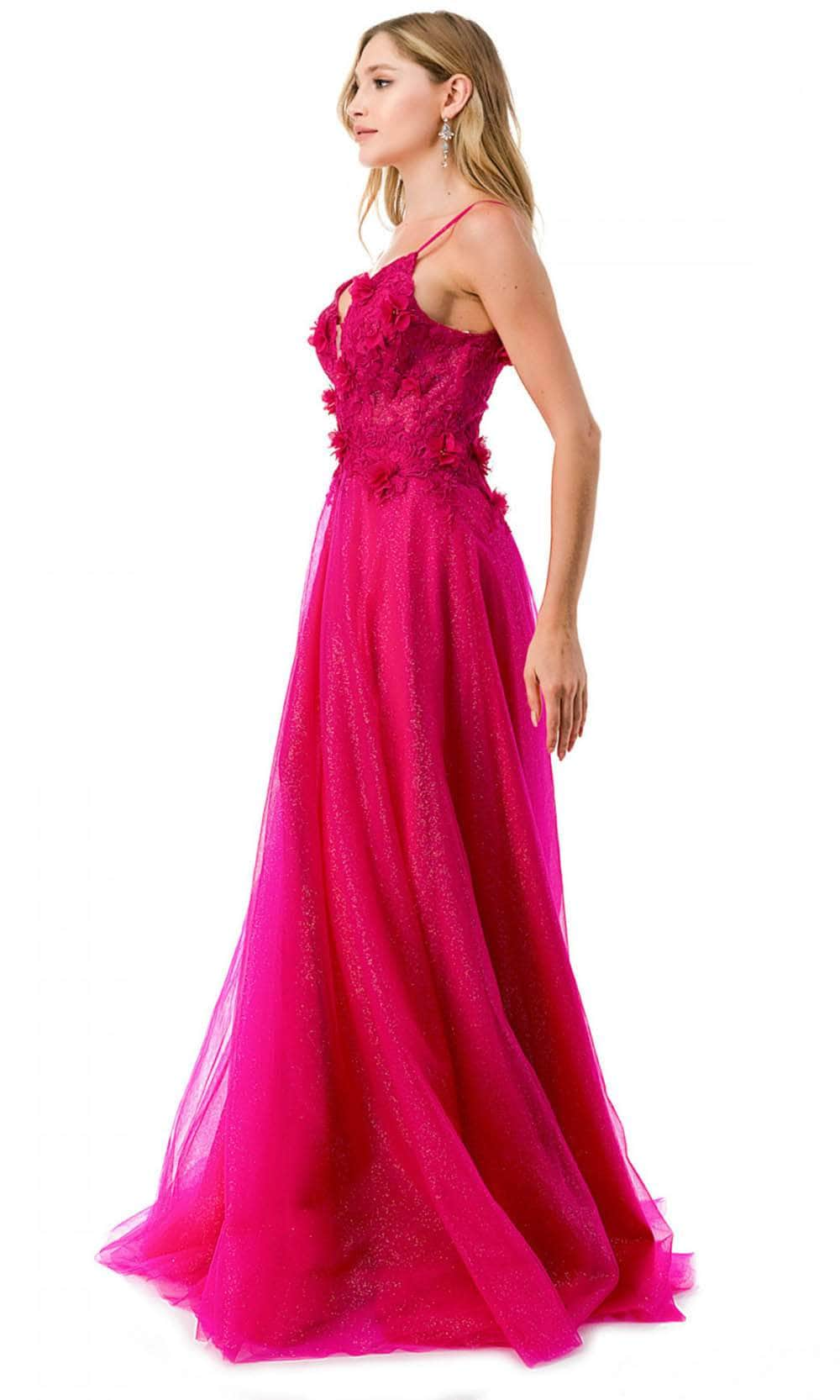 Trevi Collection L2782A - Plunging V-Neck Evening Gown