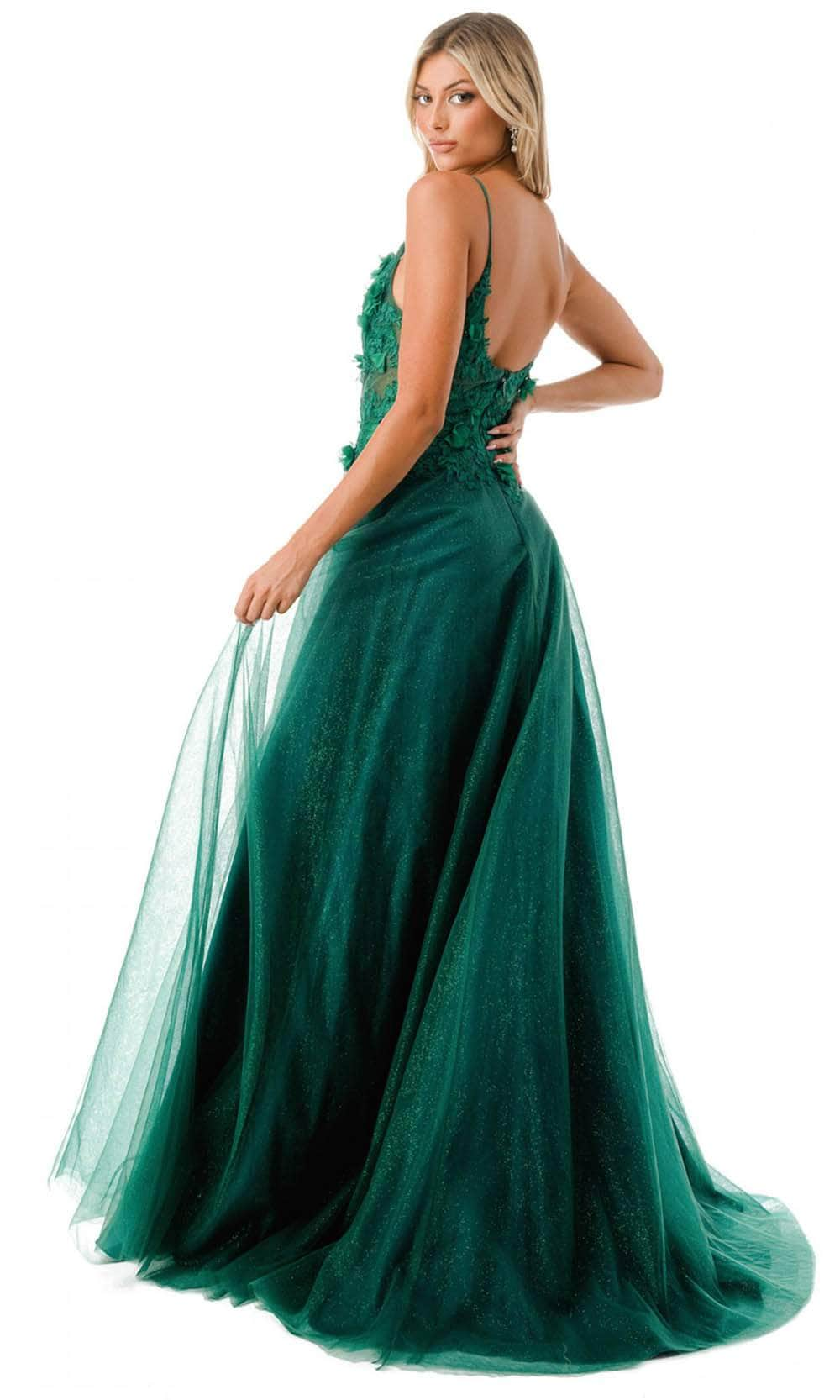 Trevi Collection L2782A - Plunging V-Neck Evening Gown