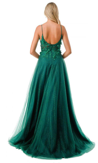 Trevi Collection L2782A - Plunging V-Neck Evening Gown