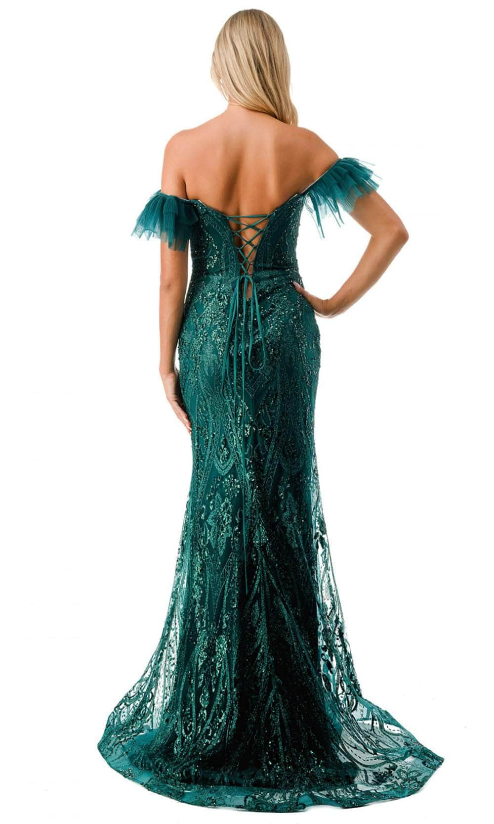 Trevi Collection L2786F - Embellished Evening Gown