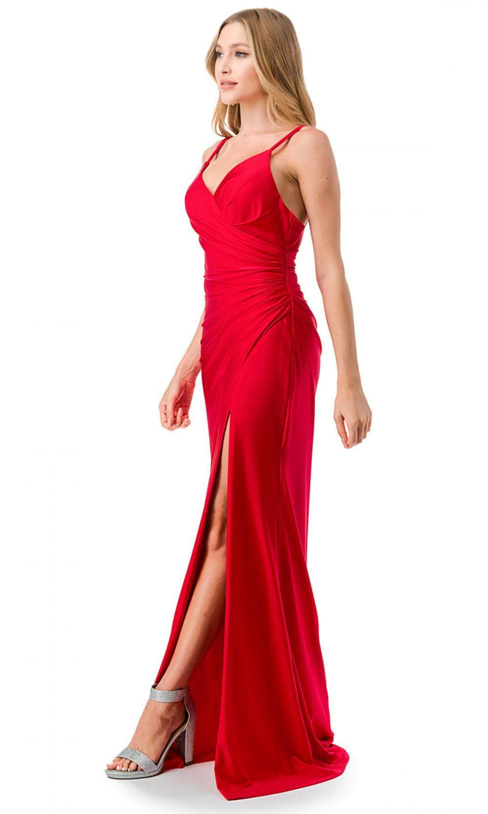 Trevi Collection L2805Y - Ruched Evening Gown