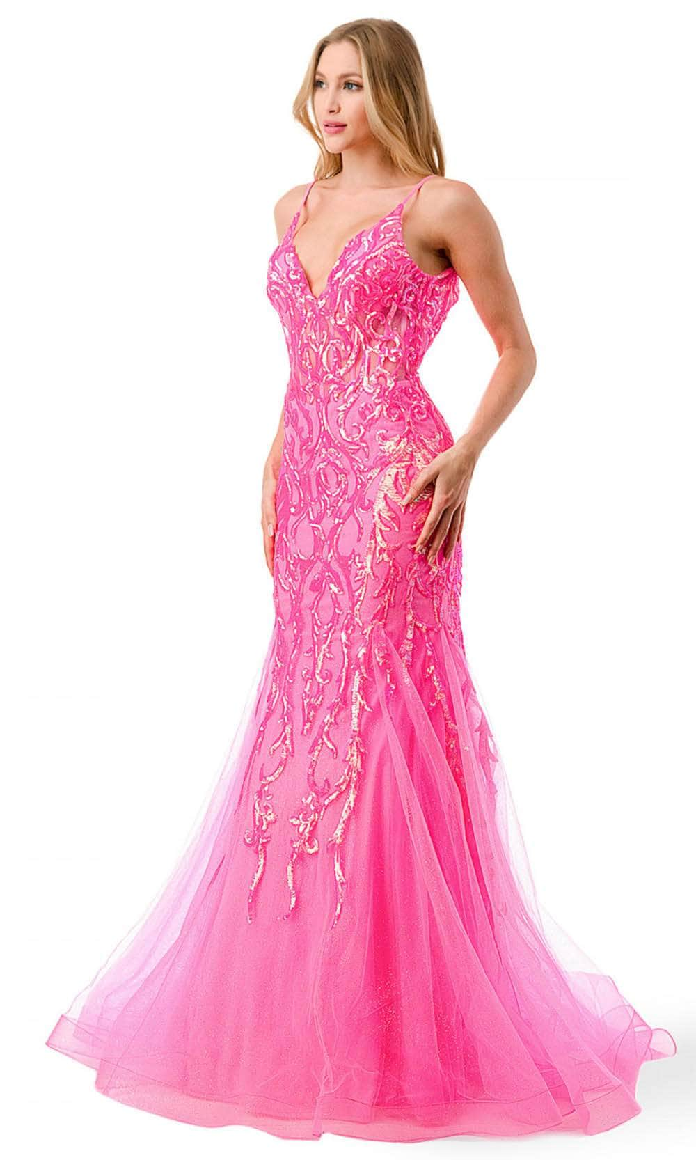 Trevi Collection L2807M - Corset Sequin Evening Gown