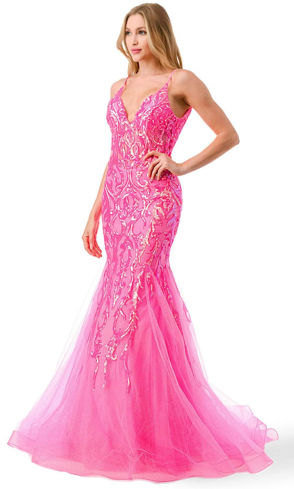 Trevi Collection L2807M - Corset Sequin Evening Gown