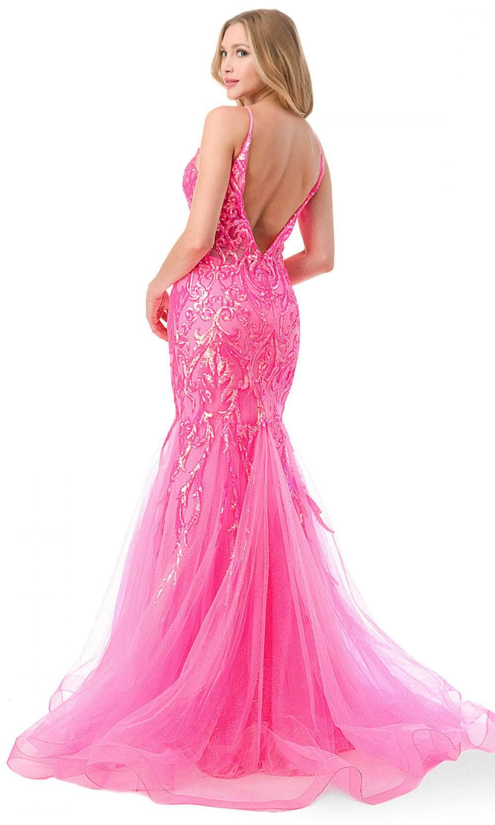 Trevi Collection L2807M - Corset Sequin Evening Gown