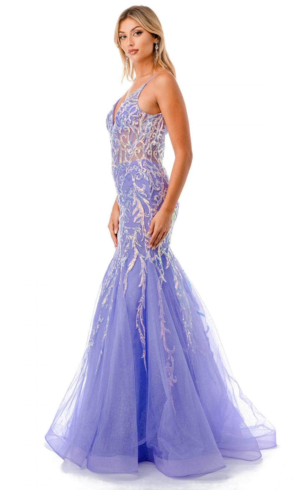 Trevi Collection L2807M - Corset Sequin Evening Gown