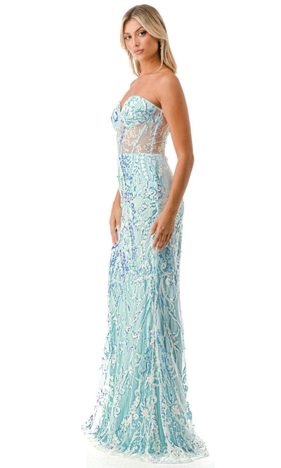 Trevi Collection L2815F - Glitter Prom Dress