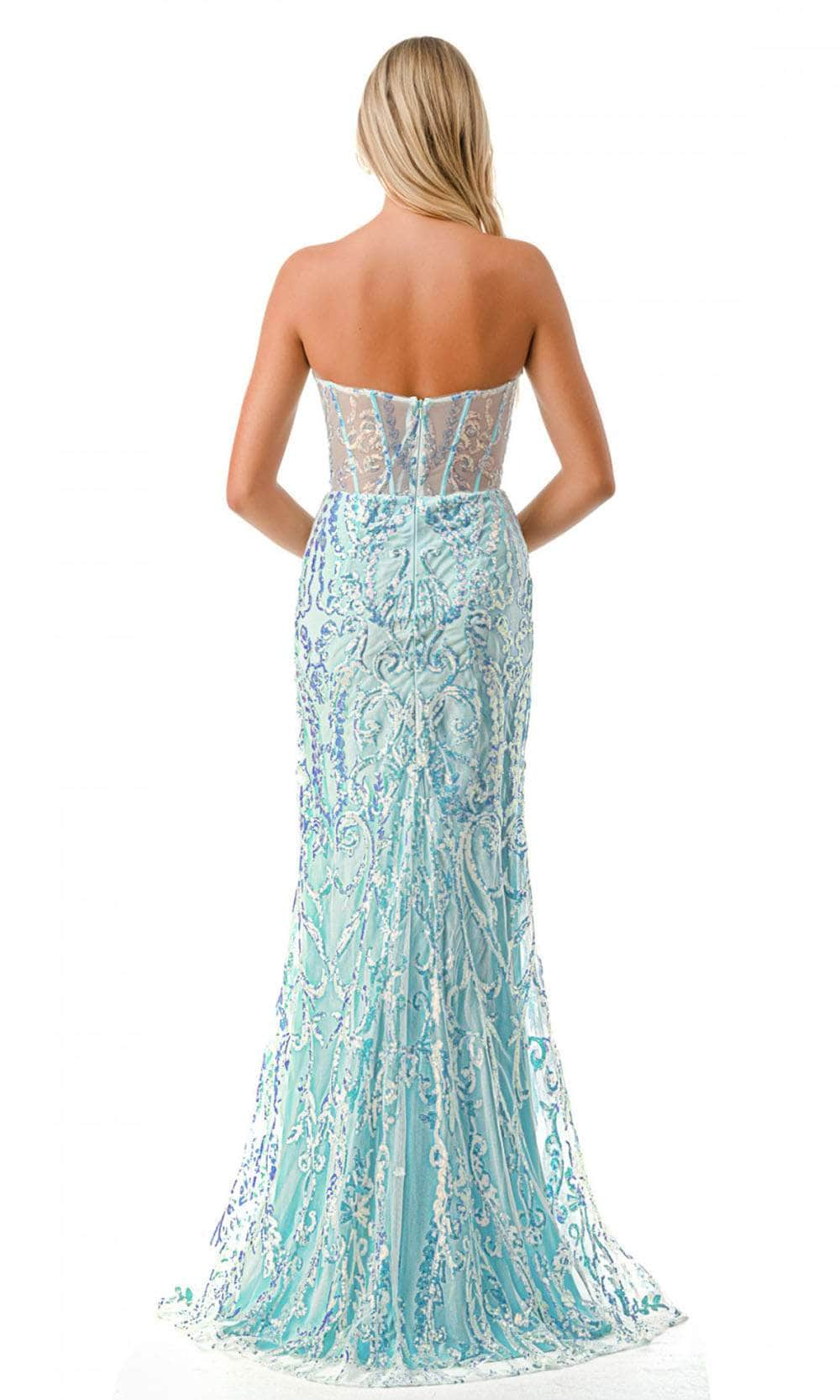 Trevi Collection L2815F - Glitter Prom Dress