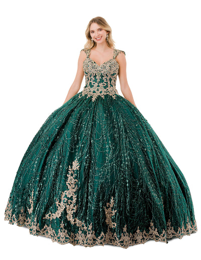 Aspeed Design L2821C - Cap Sleeve Appliqued Ballgown Special Occasion Dress