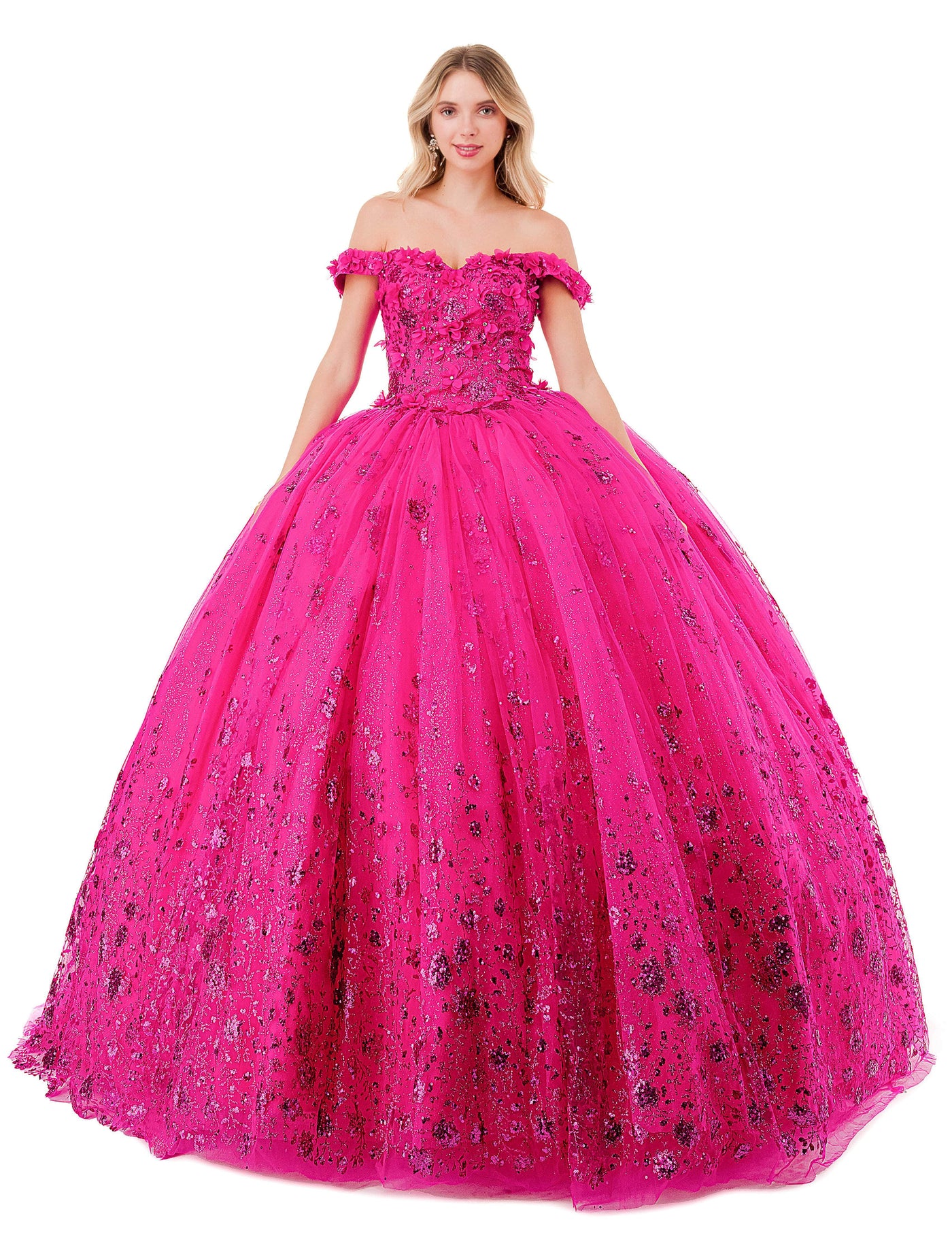 Aspeed Design L2838C - Floral Appliqued Sweetheart Ballgown Special Occasion Dress