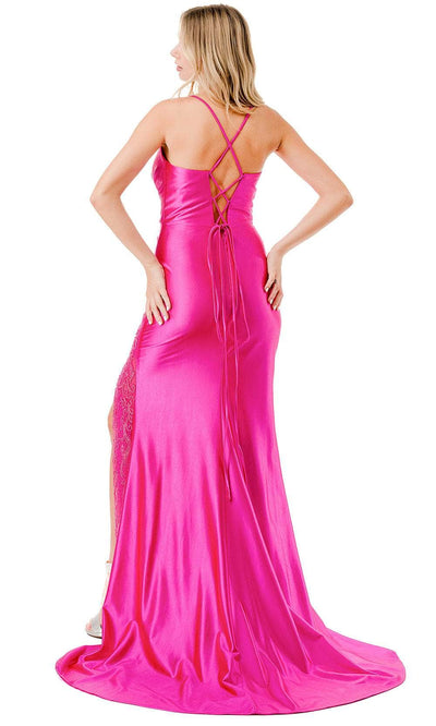 Aspeed Design L2849P - Ruched Lace-Up Prom Dress Special Occasion Dresses