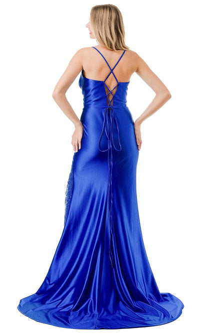 Trevi Collection L2849P - Ruched Lace-Up Prom Dress Special Occasion Dresses