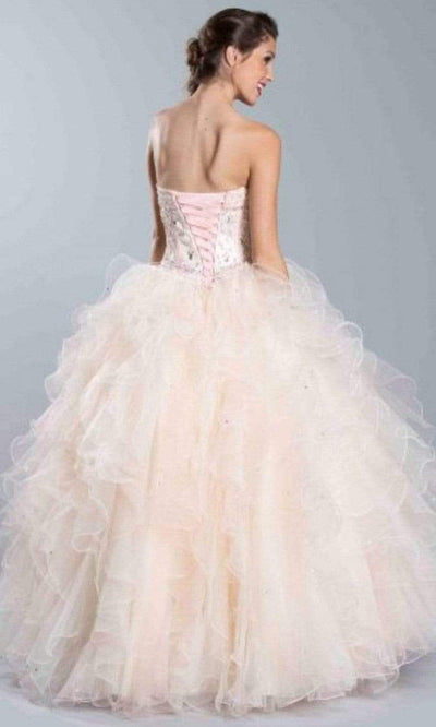 Trevi Collection - LH031 Strapless Corset Tiered Ballgown Ball Gowns