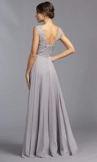Trevi Collection - M2341 Sleeveless Embroidered A-Line Gown Evening Dressses