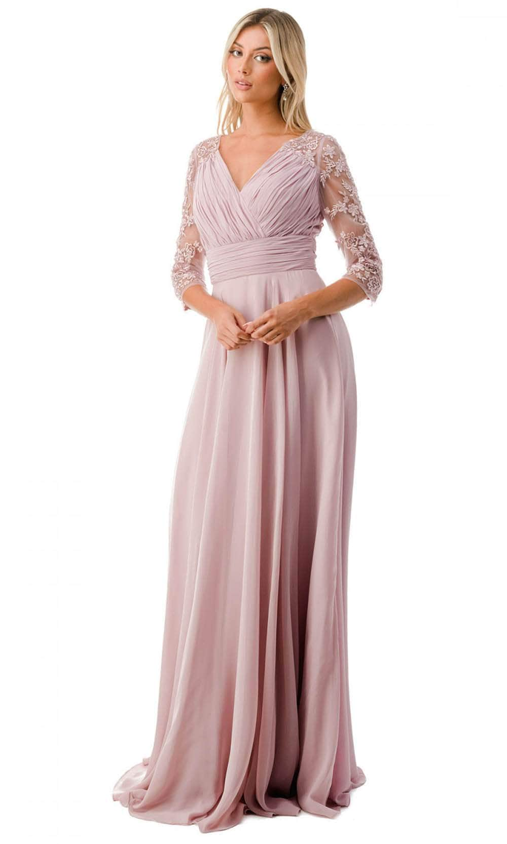 Trevi Collection M2733F - Quarter Sleeve Prom Dress