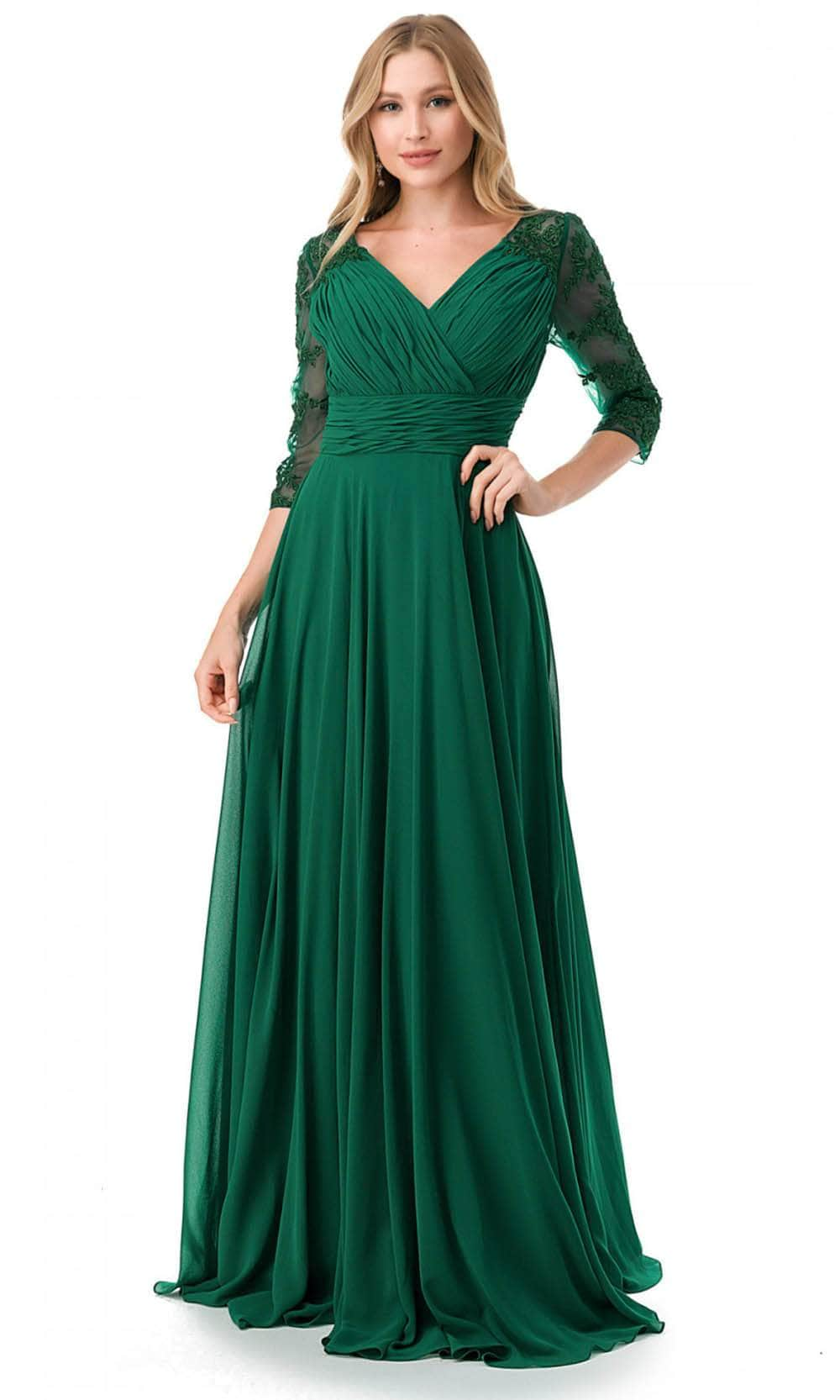 Trevi Collection M2733F - Quarter Sleeve Prom Dress