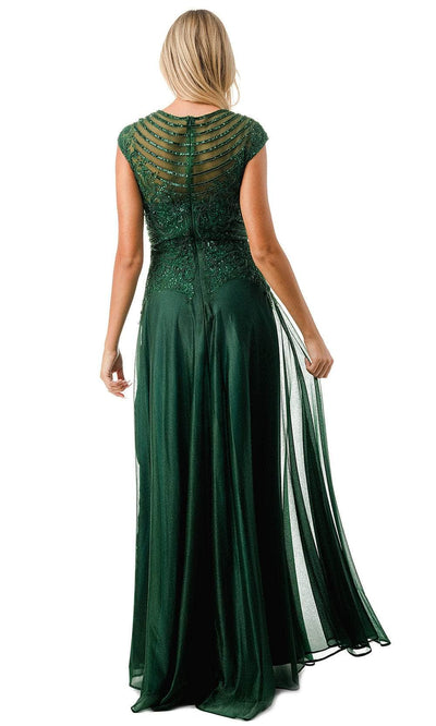 Aspeed Design M2736Y - Illusion Cap Sleeve Evening Dress Special Occasion Dresses