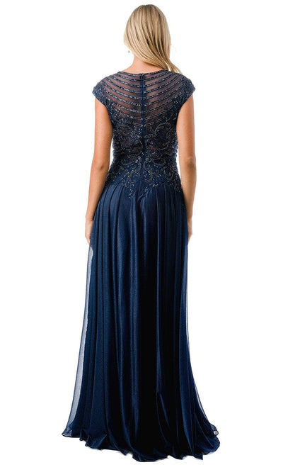 Trevi Collection M2736Y - Illusion Cap Sleeve Evening Dress Special Occasion Dresses