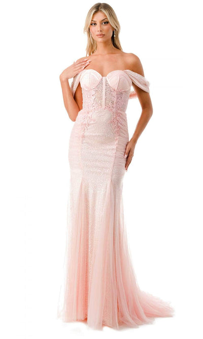 Trevi Collection P2100 - Bustier Bodice Prom Dress XS / Blush