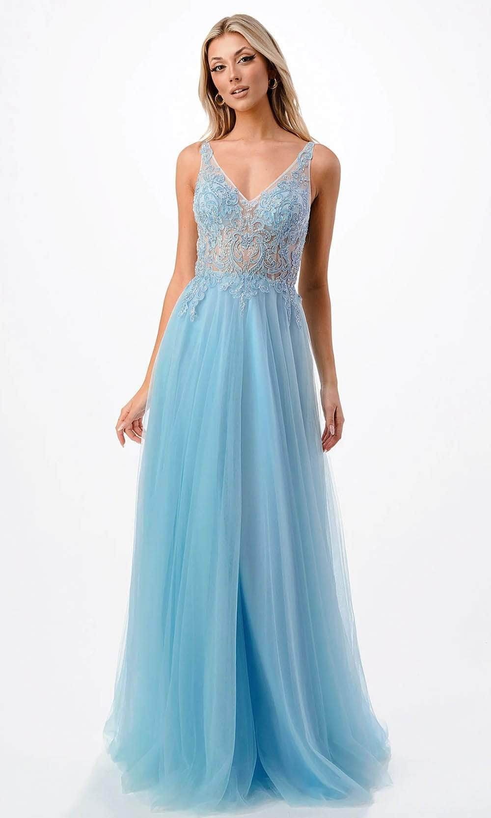 Trevi Collection P2108 - Embroidered Prom Dress