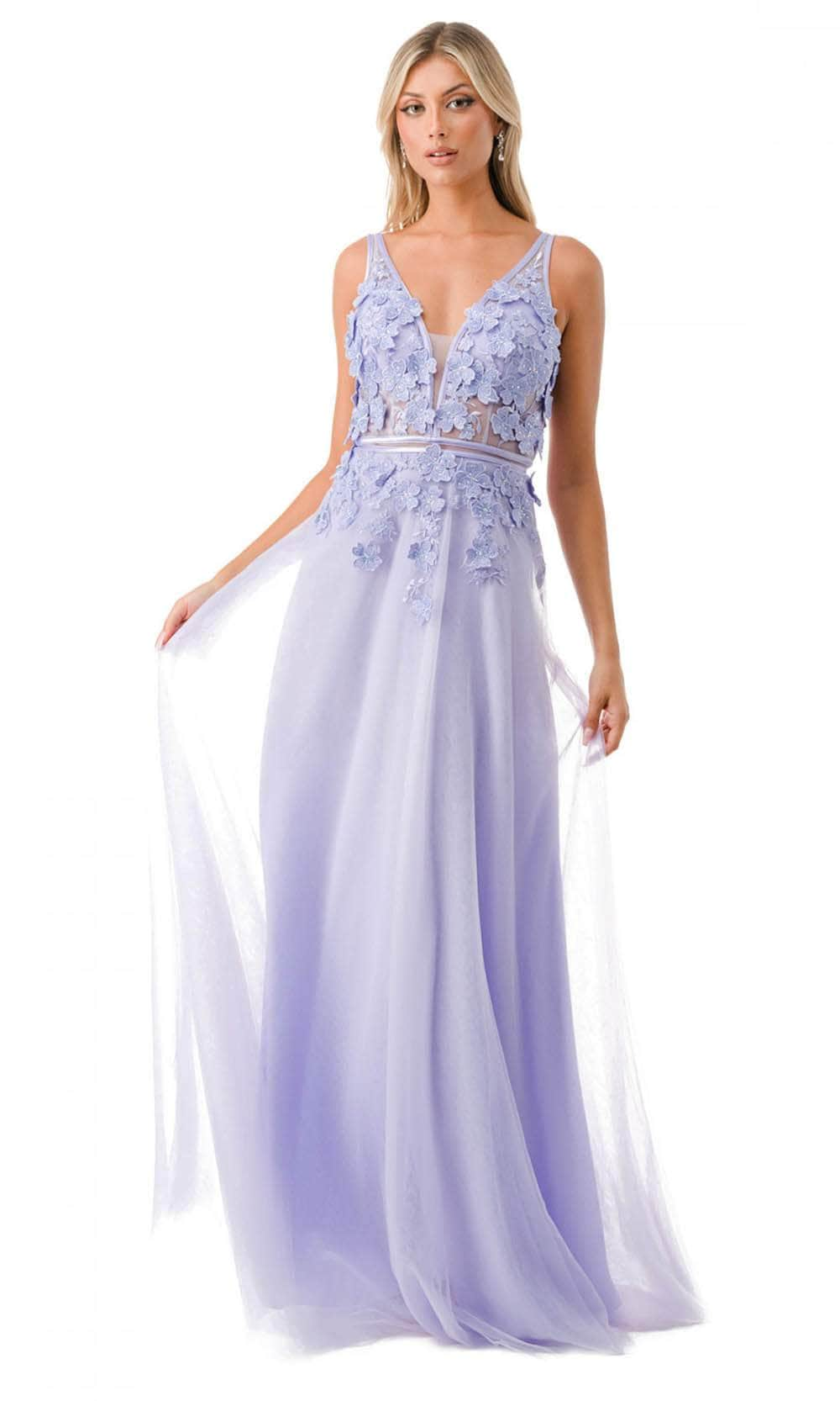 Trevi Collection P2114 - A-Line Prom Gown XS / Lilac