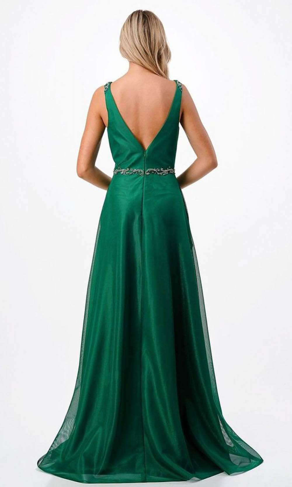 Trevi Collection P2115 - Embellished Tank Straps Evening Dress