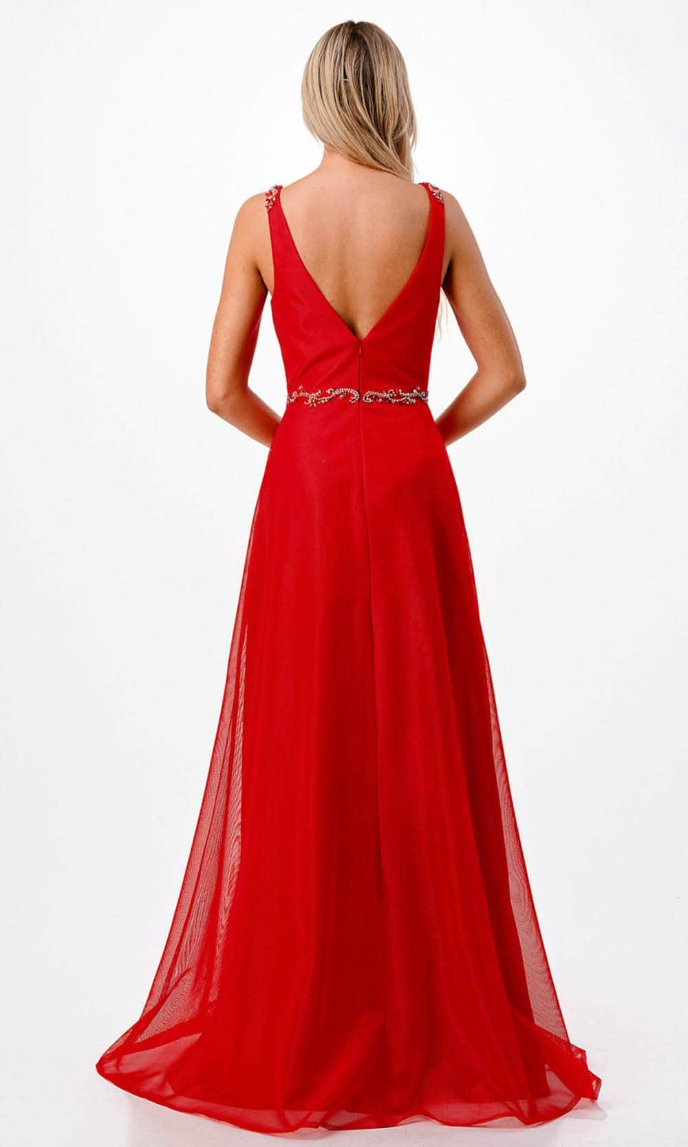 Trevi Collection P2115 - Embellished Tank Straps Evening Dress