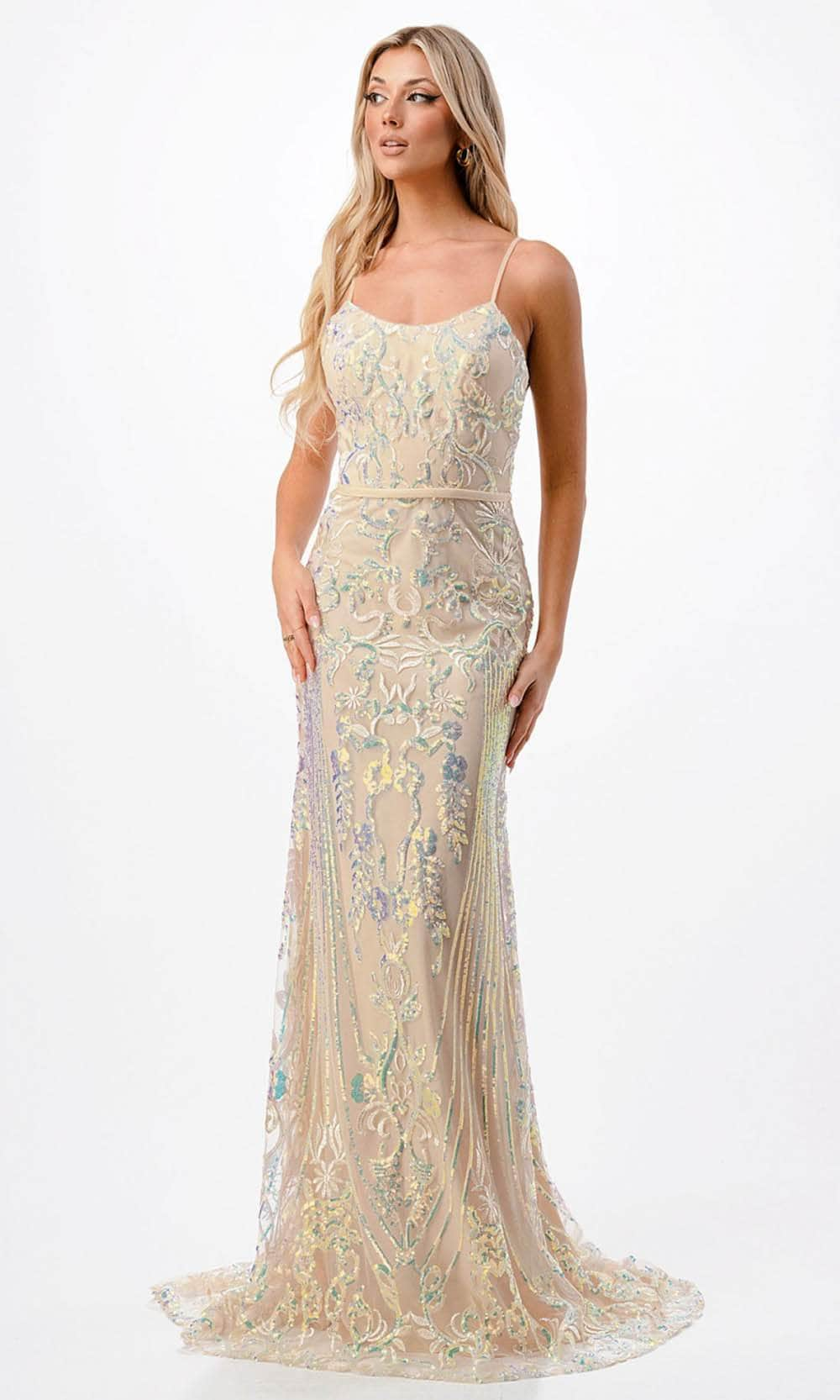 Trevi Collection P2116 - Mermaid Prom Gown XS / Nude