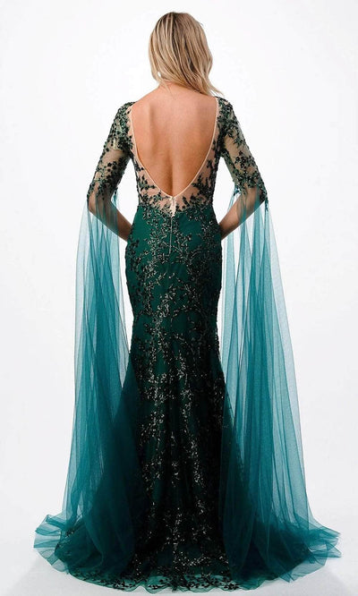 Aspeed Design P2221 - Cape Sleeve Mermaid Evening Gown Mother of the Bride Dresses