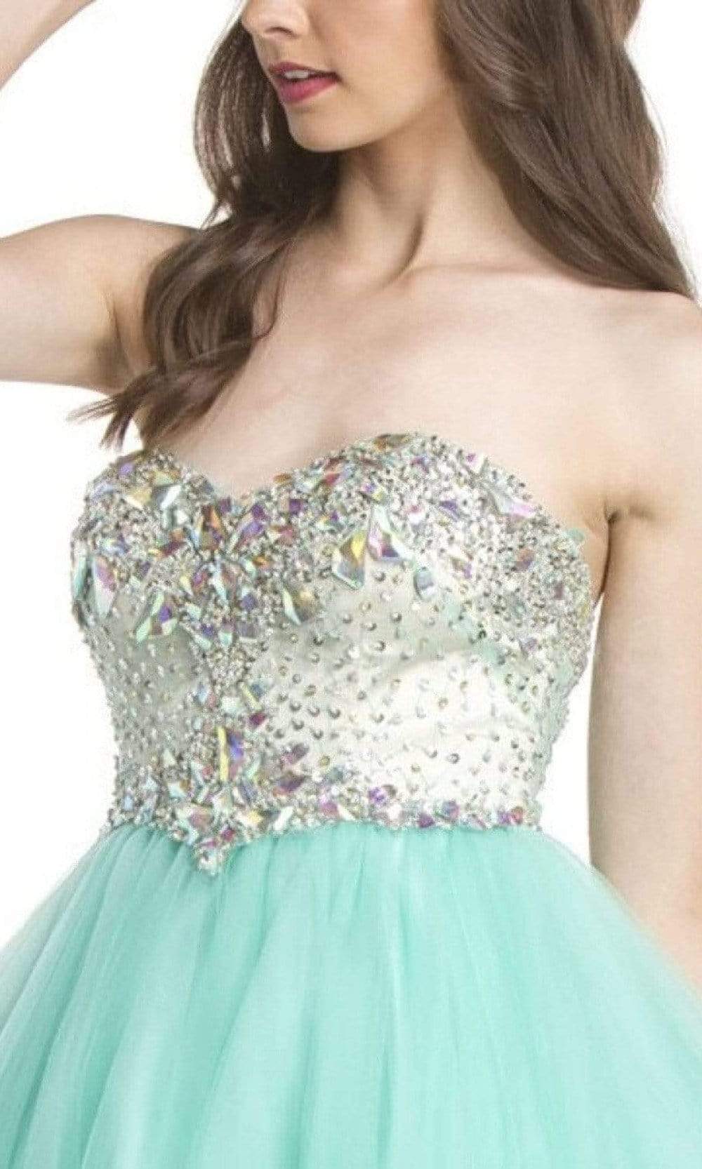 Trevi Collection - S1410 Beaded Sweetheart Bodice Fit And Flare Dress Homecoming Dresses