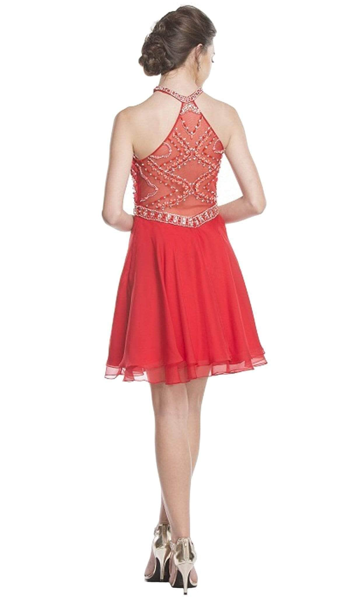 Aspeed Design S1601 - Ornate Halter Homecoming Dress Cocktail Dresses